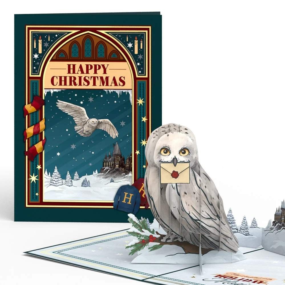 Miniso Harry Potter Merry Christmas Card Hogwarts Snow Scene Wizarding World New